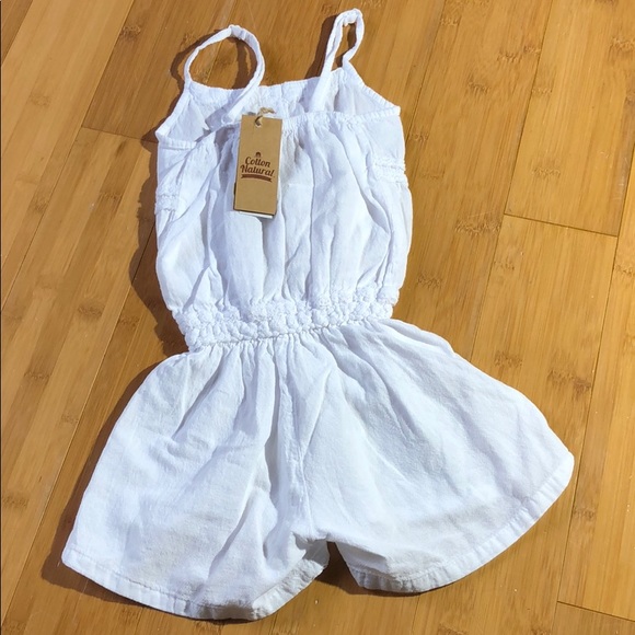 NWT Cotton Natural Girls Milano romper white 2 - Picture 4 of 4